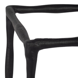 METAL, 16" OPEN SQUARE HURRICANE HOLDER, BLACK