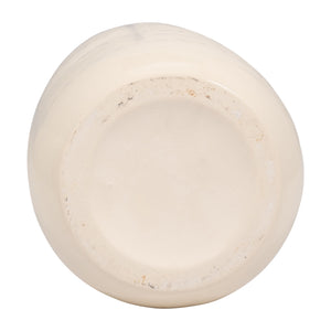 CER, 14" TEXTURED LINES VASE, COTTON