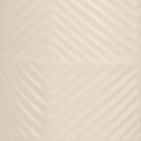 CER, 16" TEXTURED LINES VASE, COTTON