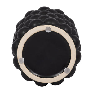 CER, 7" BUBBLE VASE, BLK