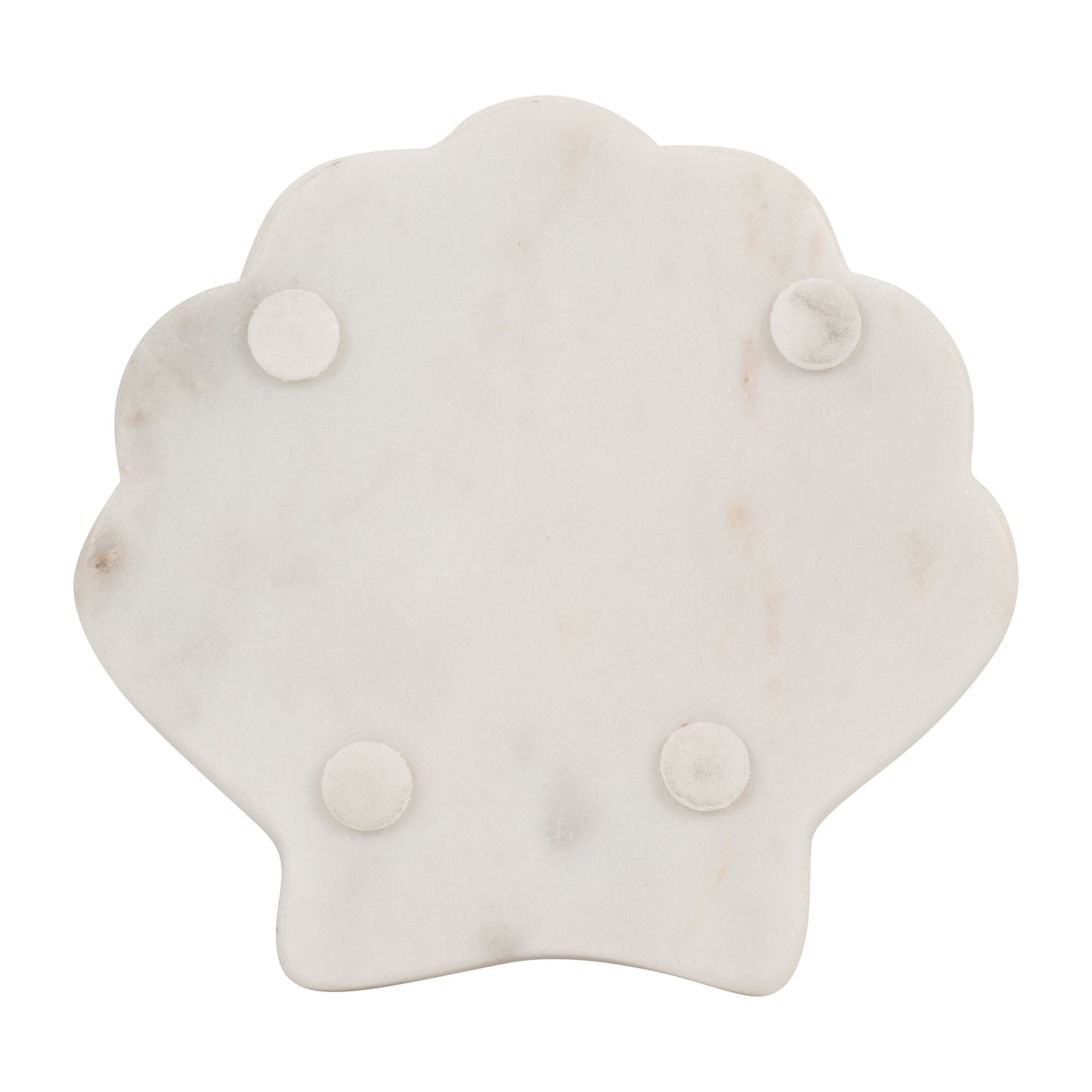 MARBLE, 5" SHELL TRINKET DISH, WHITE