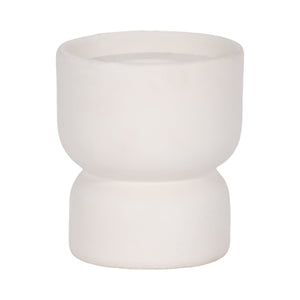 CLAY, 5" STACKED TEXTURED VASE, IVORY