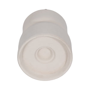 CLAY, 5" STACKED TEXTURED VASE, IVORY