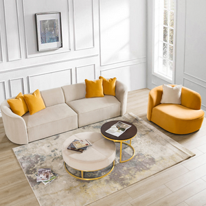 Dana Beige Mustard 4 Seater Sofa (287cm)