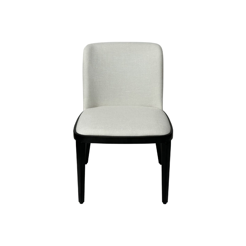 off-white dining chair black legs