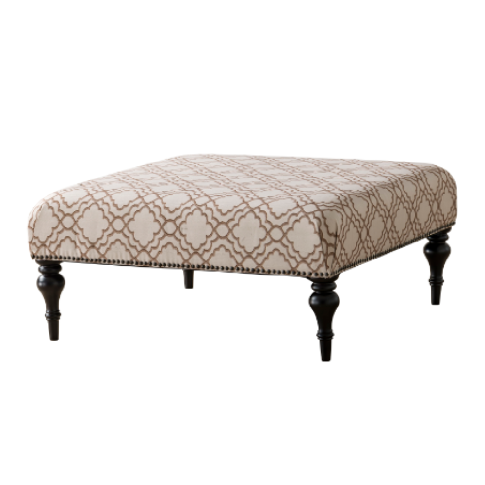 Classic Honey Patterned Ottoman