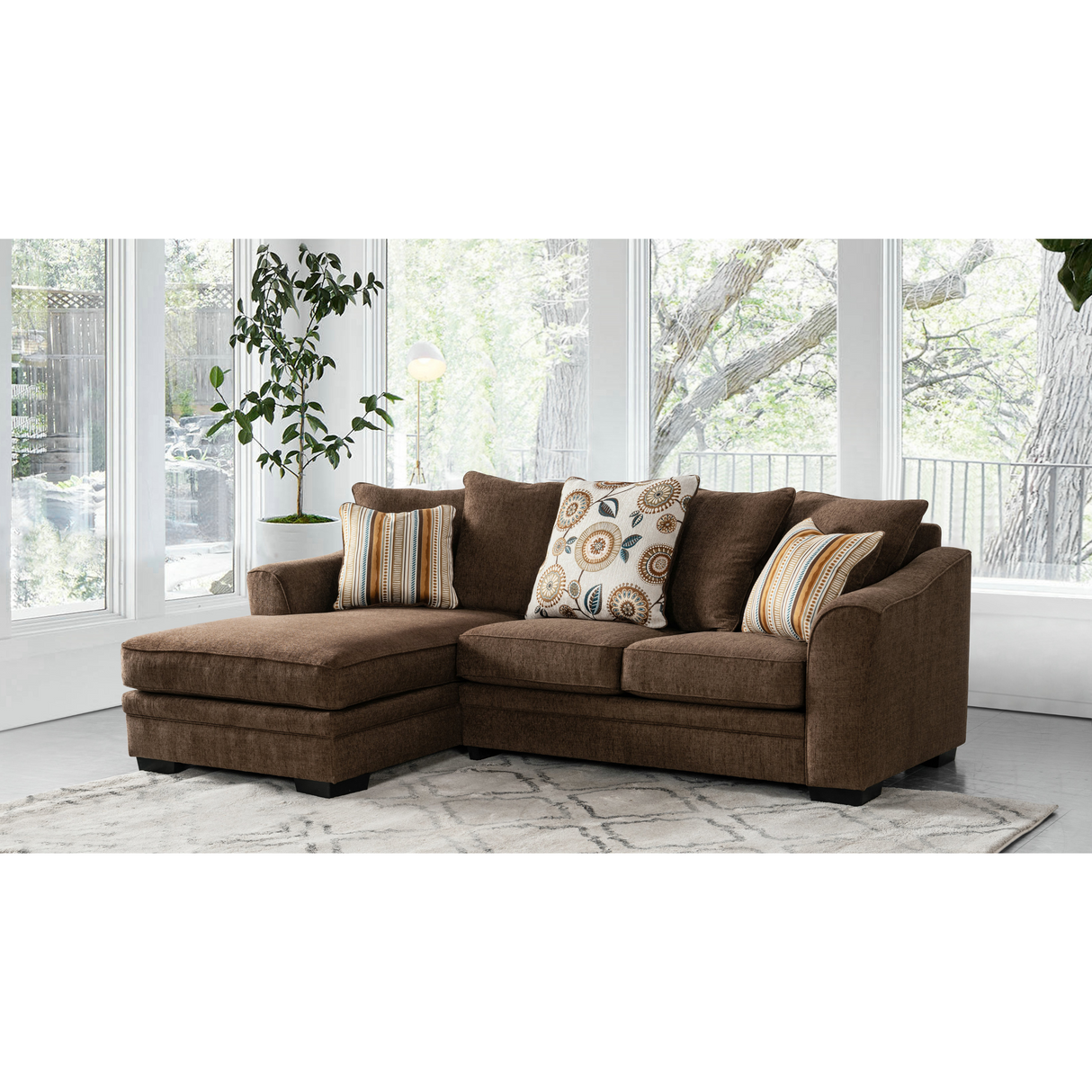 Ana Brown Sectional W253