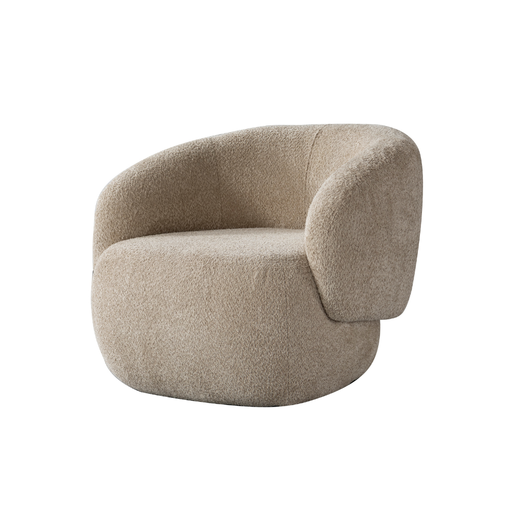 Boucle Beige Accent Chair