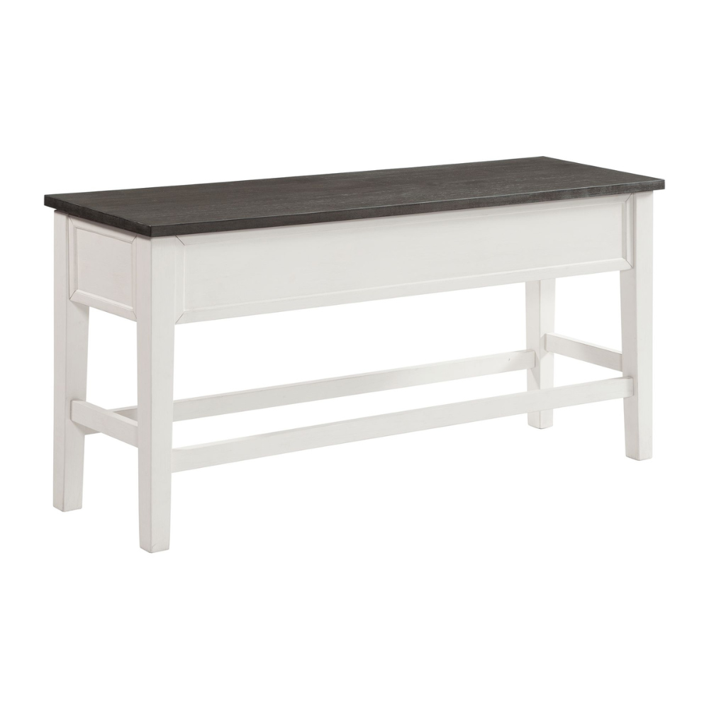 Kayla Dining Table Storage Bench W/Grey Top