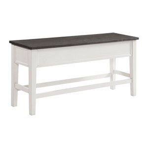 Kayla Dining Table Storage Bench W/Grey Top