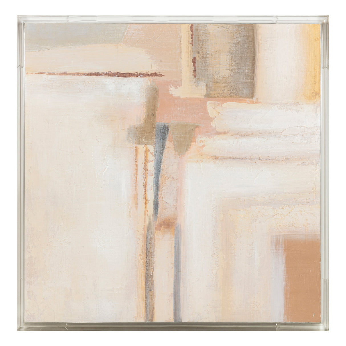 40X40 ENFIELD ACRYLIC FRAME HANDPAINTED WALL ART