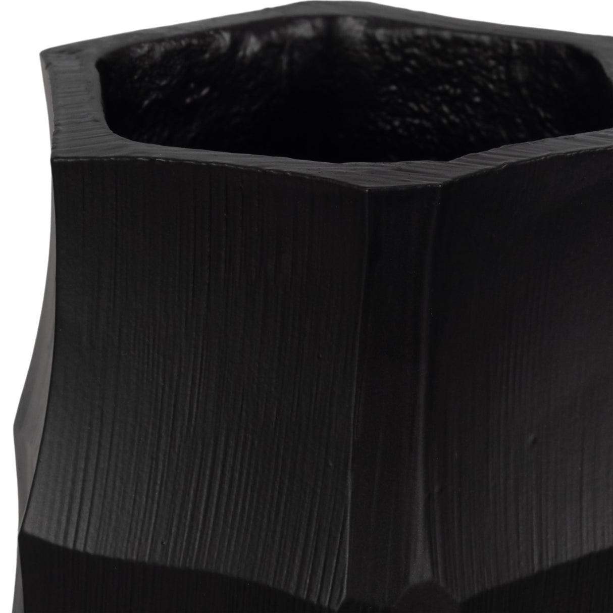 23" Terini Medium  Metal Vase, Black