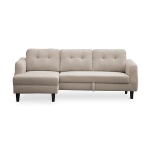 Belagio Sofa Bed With Chaise Beige Left