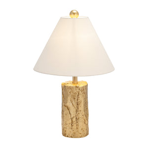 Resin 26" Textured Table Lamp, Gold