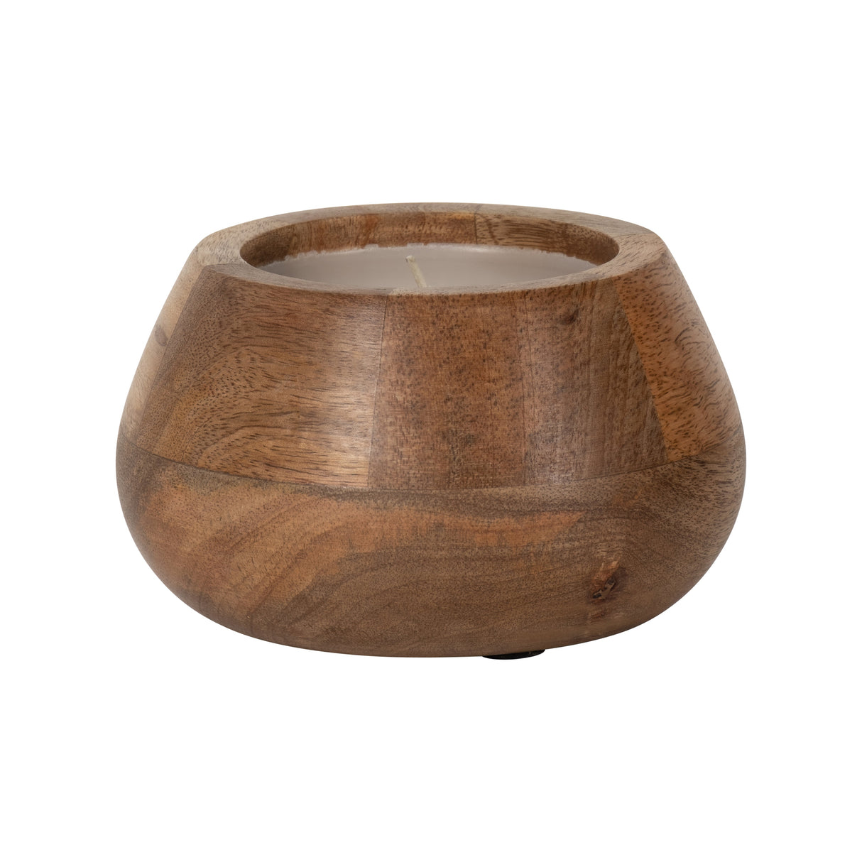 WOOD, 6" 10 OZ MODERN BOWL SCENTED CANDLE, NATURAL