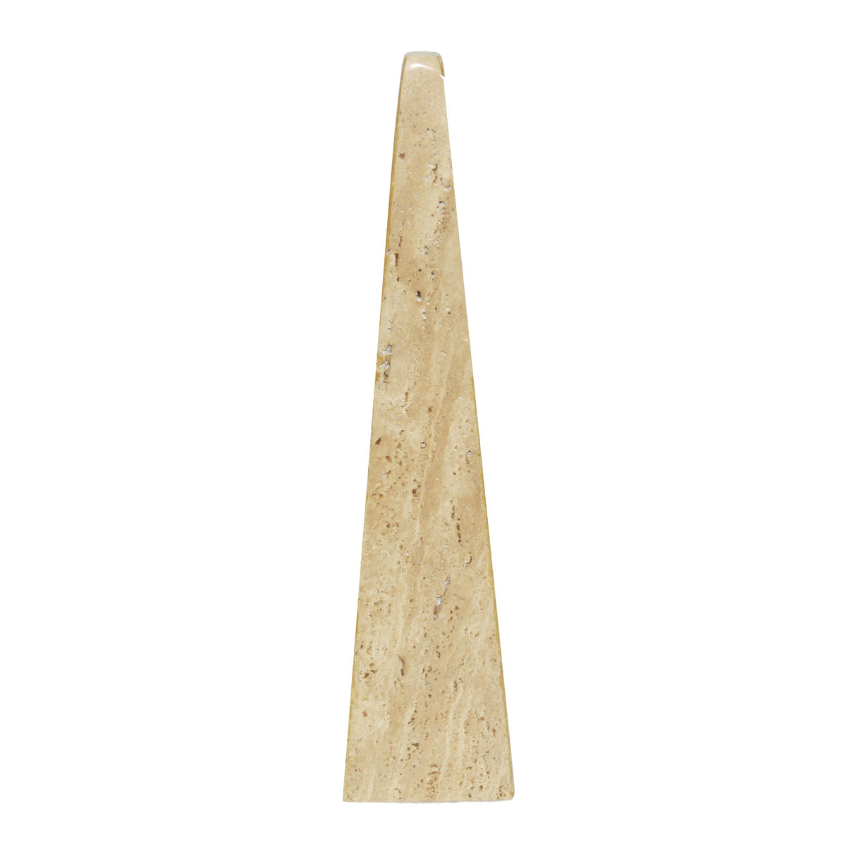 16" Travertine Obelisk, Tan