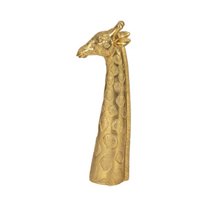 13" Giraffe Head Tabletop Decor, Gold