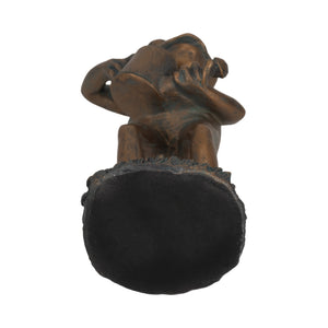 10" Frog With Watering Can, Bronze