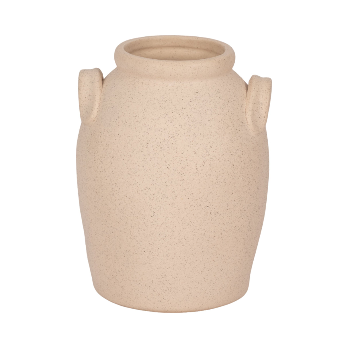 6" Textured Jug With Handles, Sand