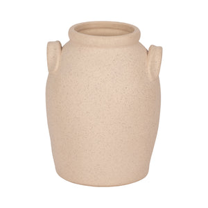 6" Textured Jug With Handles, Sand