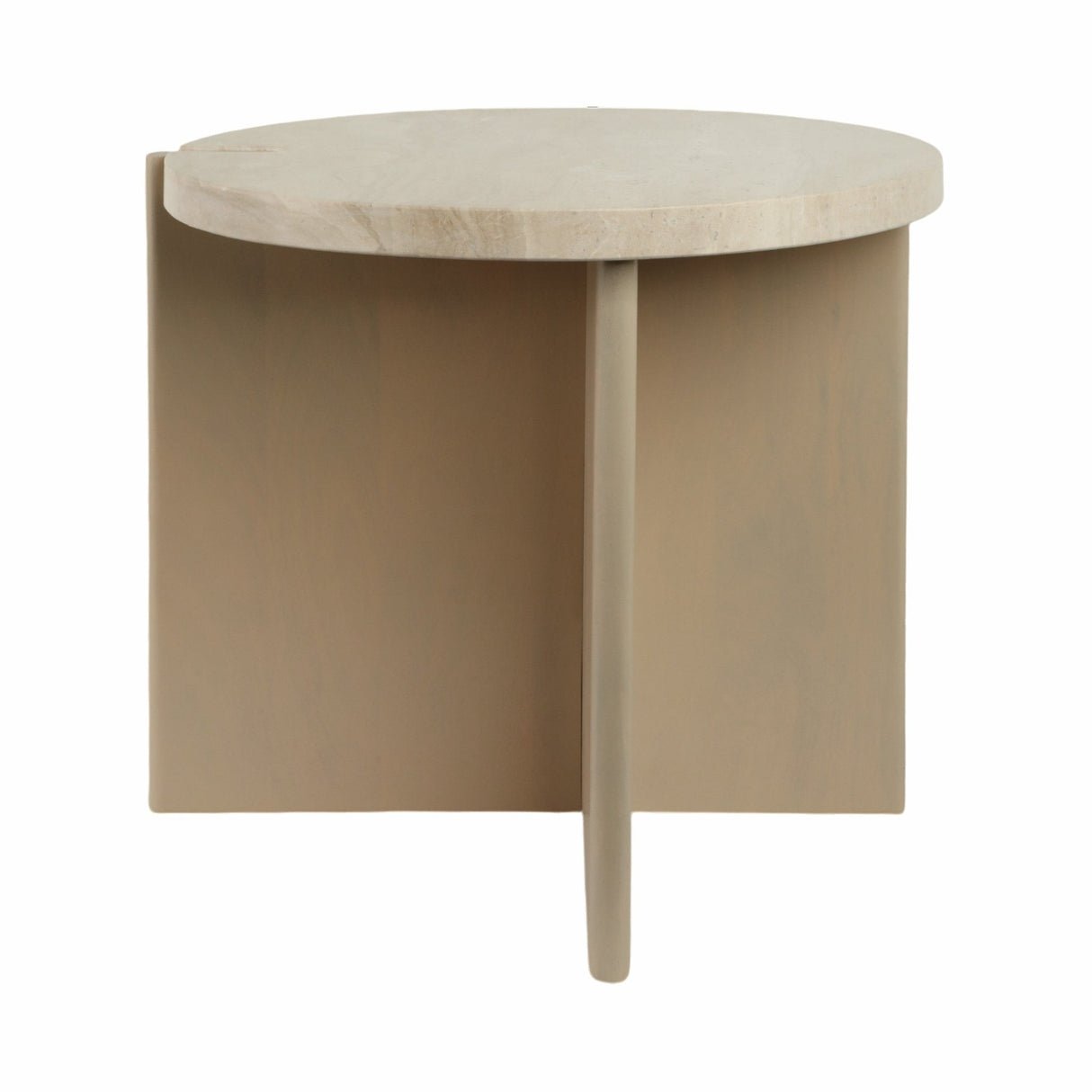 20" Connley Large Marble And Wood Accent Table