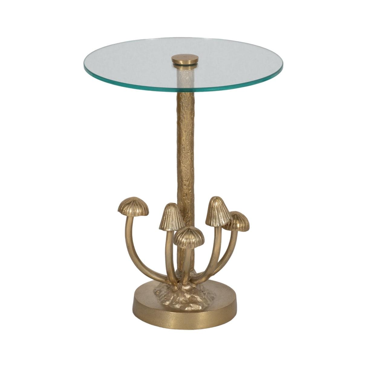 20" Mushrooms Accent Table, Gold Kd
