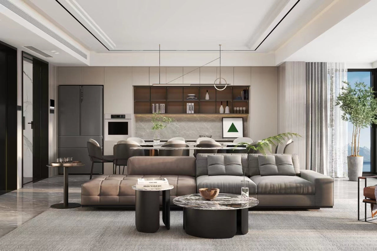 Ocean Storm Coffee Marble Table