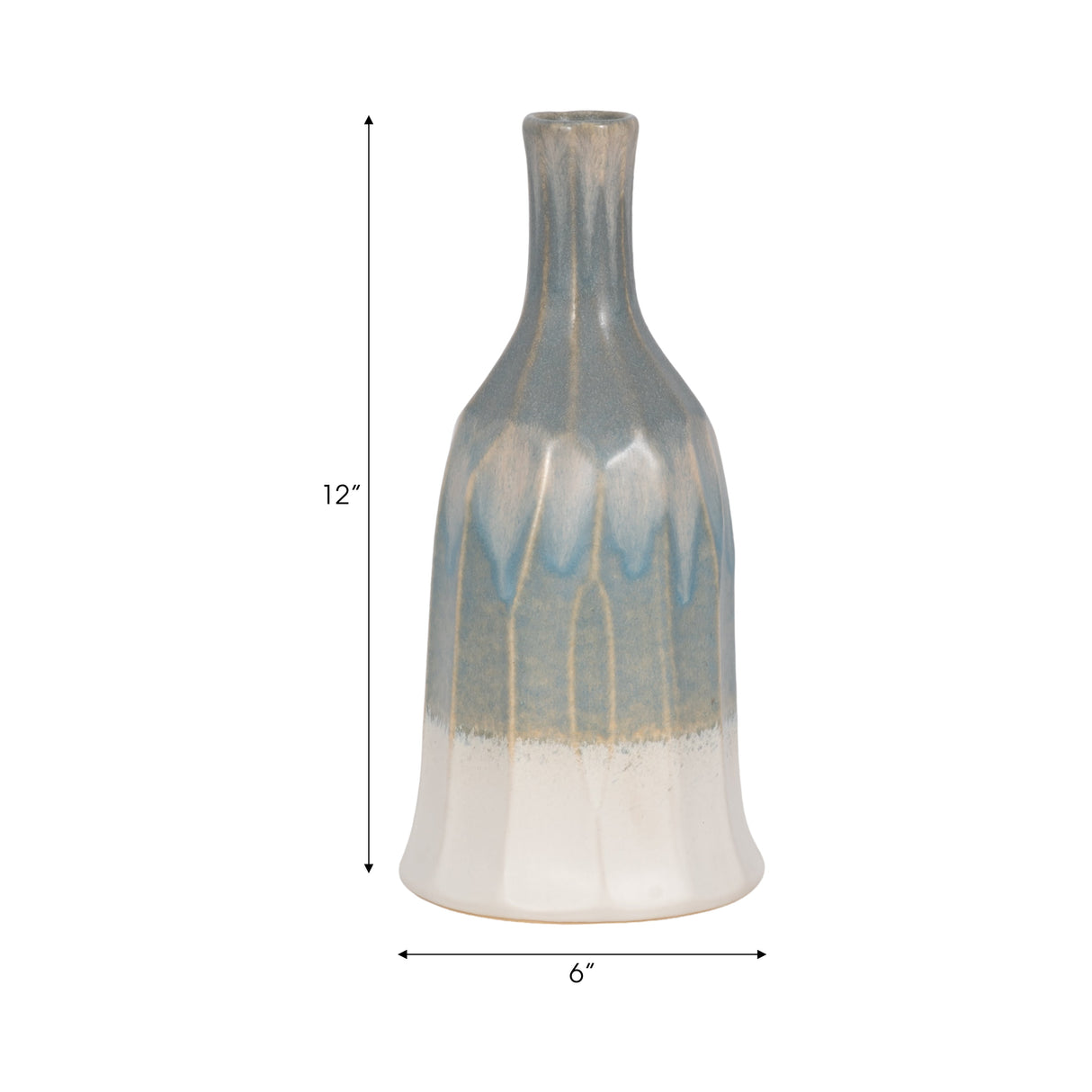 12" Estella Medium Blue Bottle