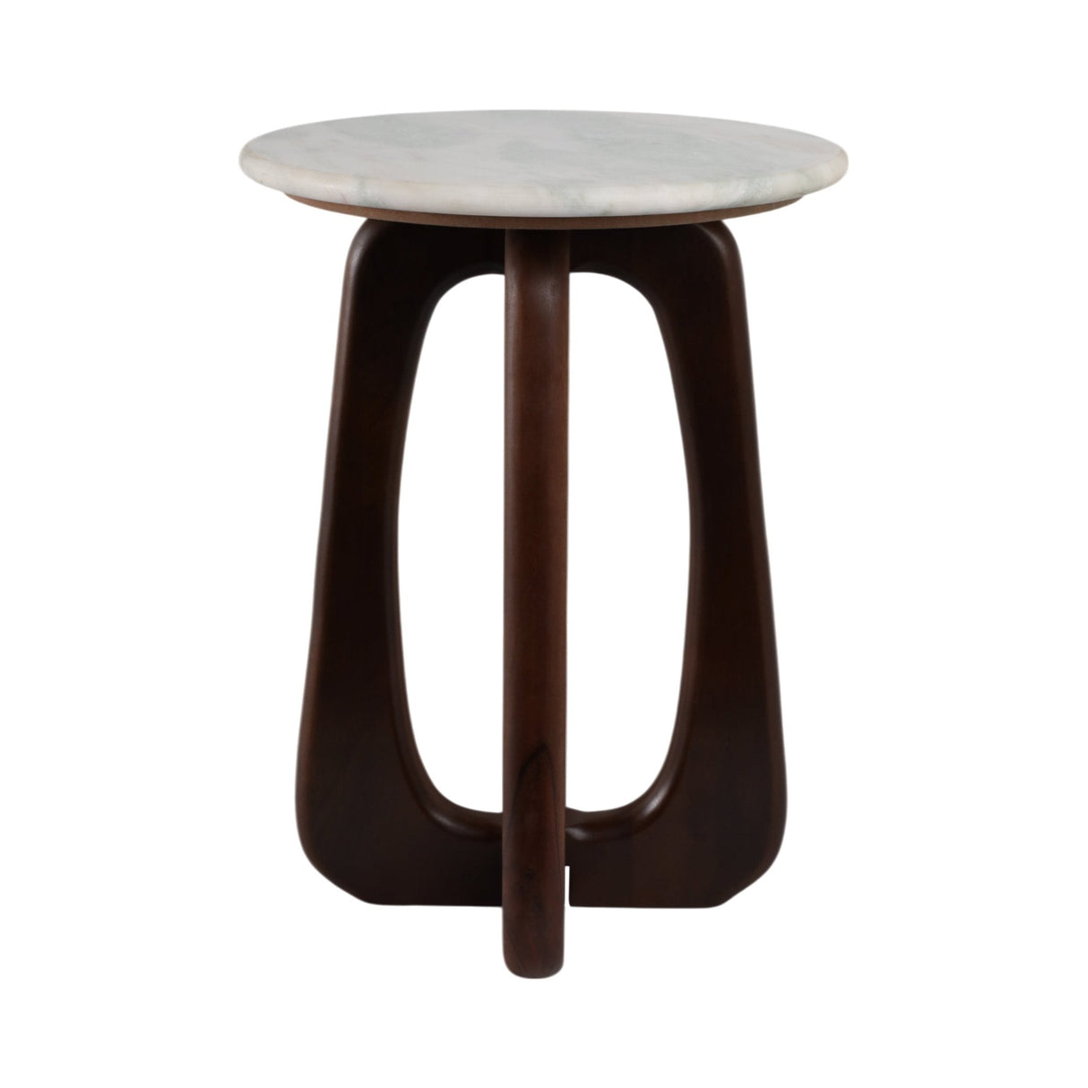 20x15" Marble Top Accent Table, Green/brown