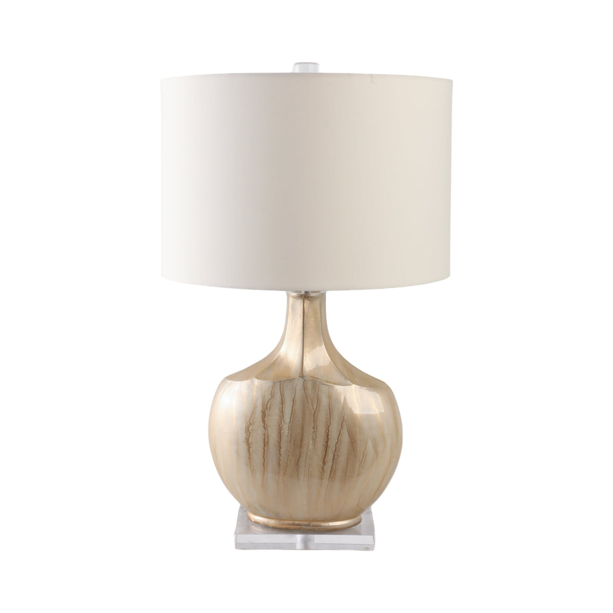 32" Frances Handfinished Glass Table Lamp
