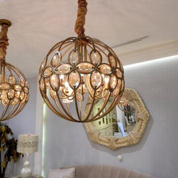 Ambre, 8 Lt. Chandelier