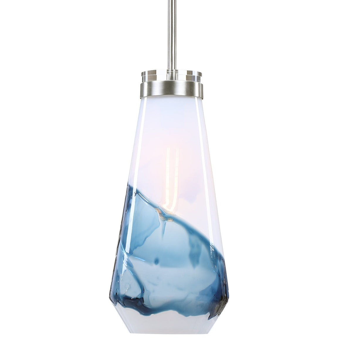 Uttermost Windswept Blue & White 1 Light Mini Pendant