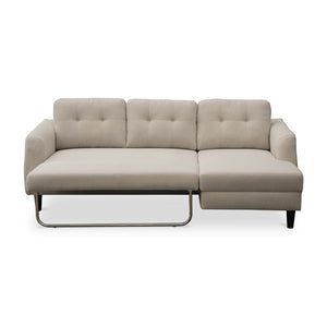 Belagio Sofa Bed With Chaise Beige Right