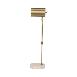 20" Zonda Travertine Table Lamp, Gold