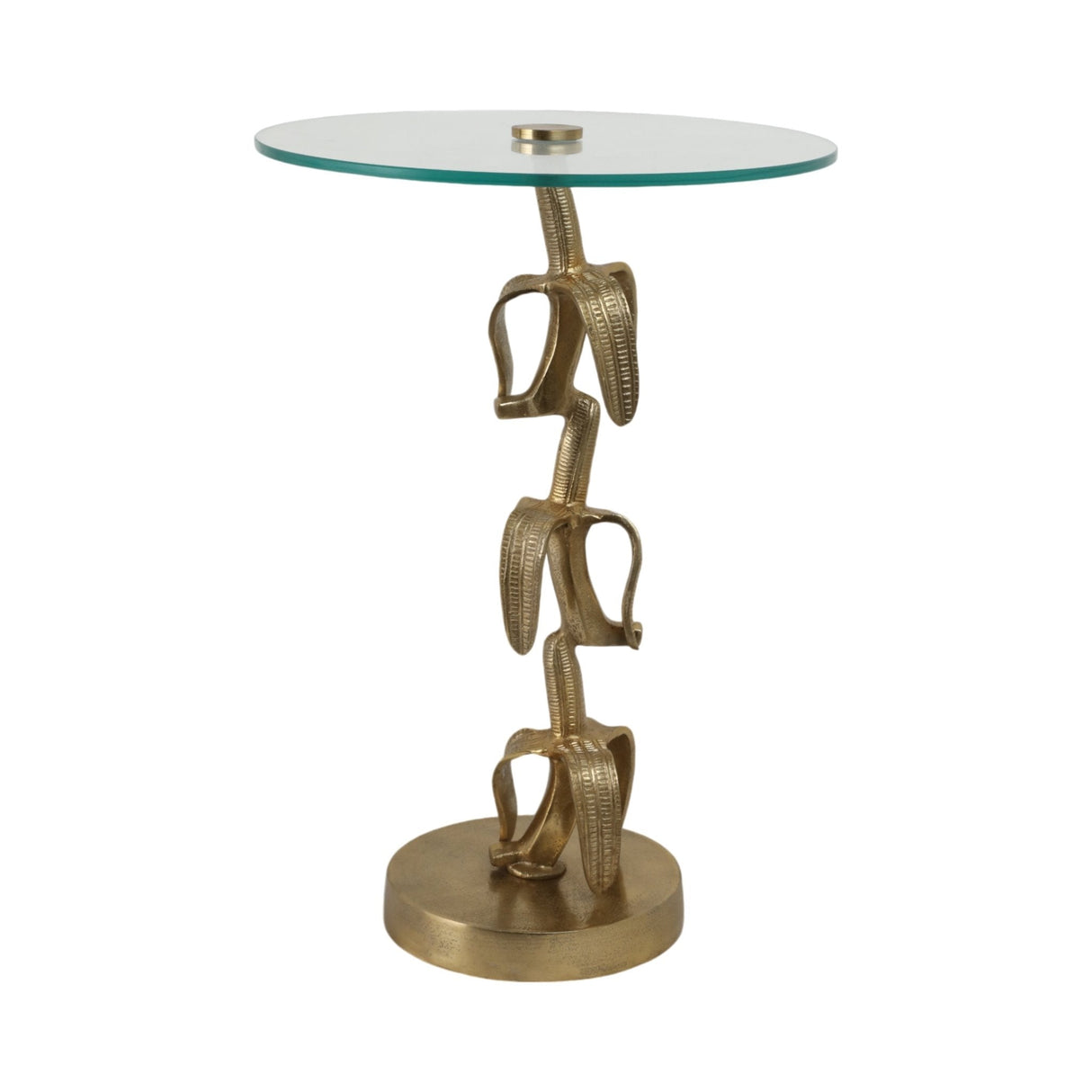 22x15" Bananas Accent Table, Gold Kd