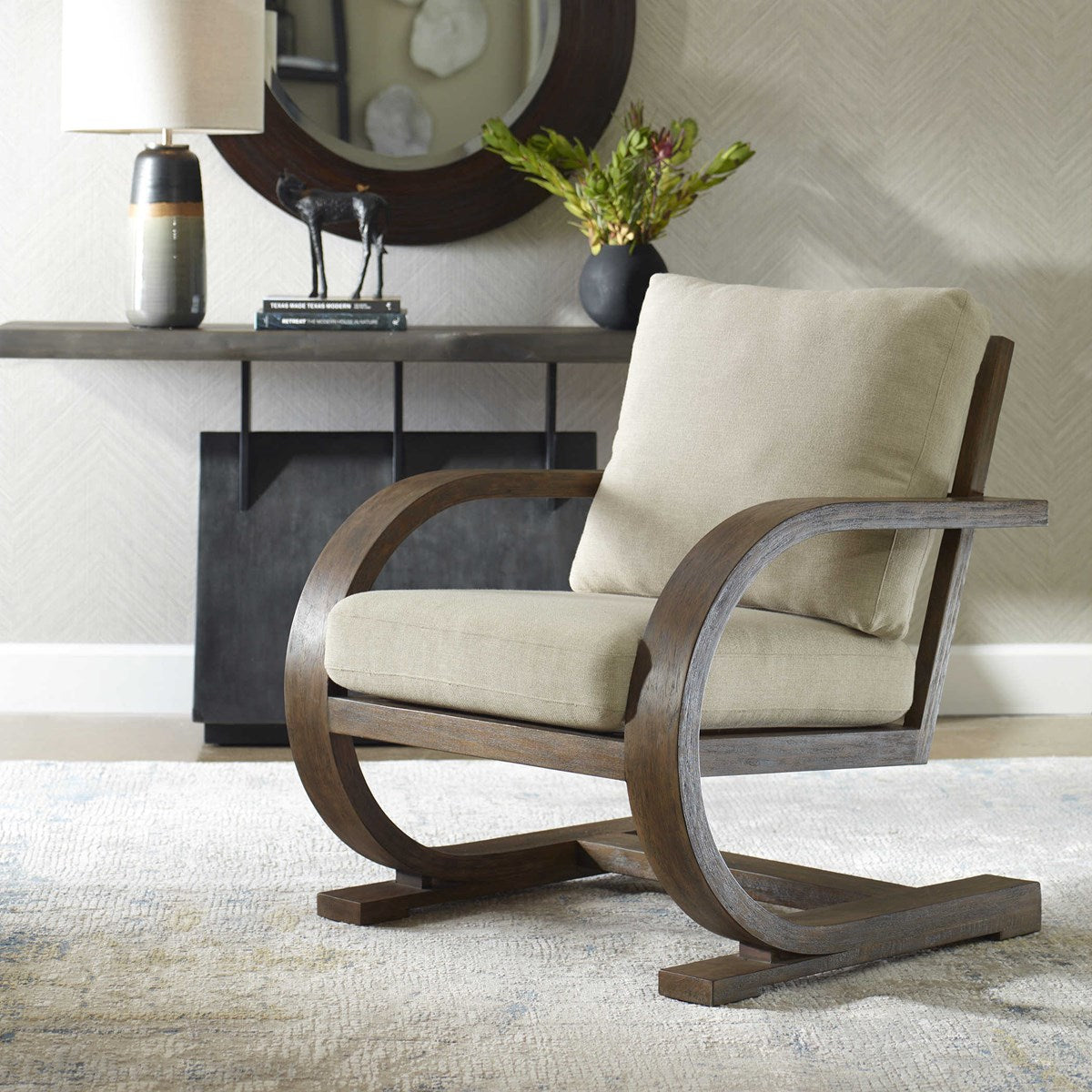 Uttermost Bedrich Wooden Accent Chair