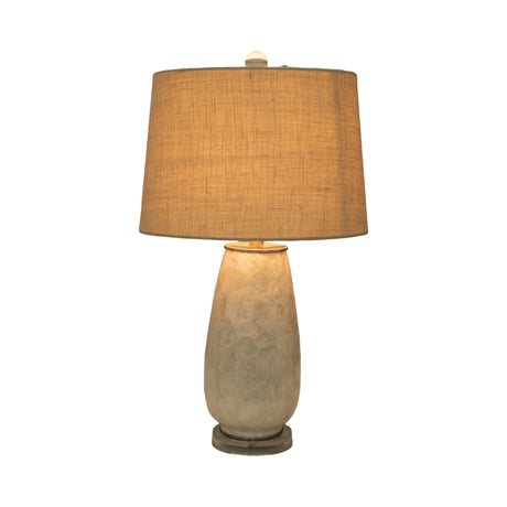 28" Capiz Table Lamp Acrylic Base, Champagne