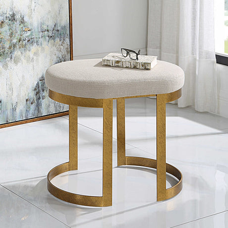 Uttermost Infinity Gold Accent Stool