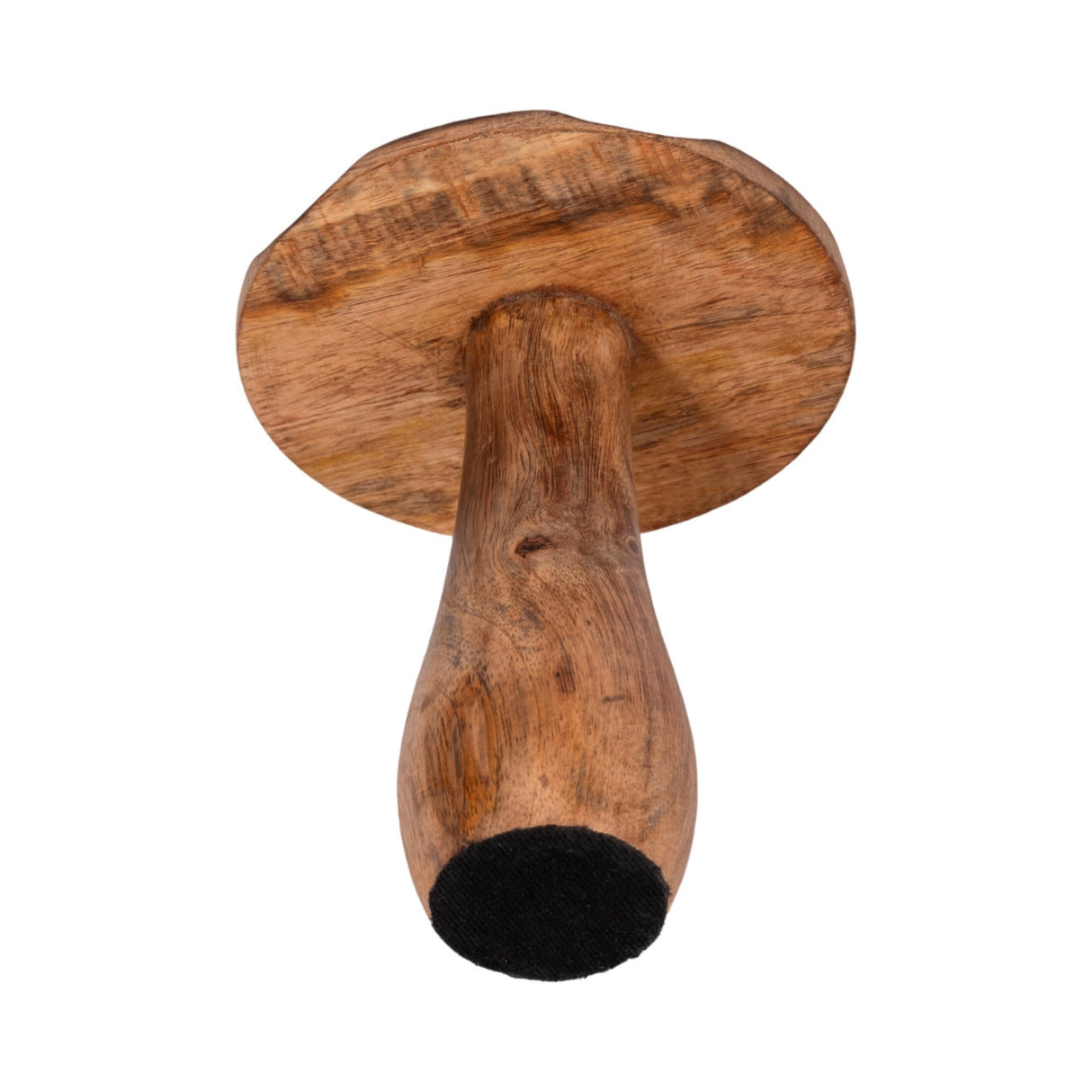 6" Wood Mushroom With White Dots, Brown