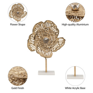 20" Salma Small Gold Flower Statuary