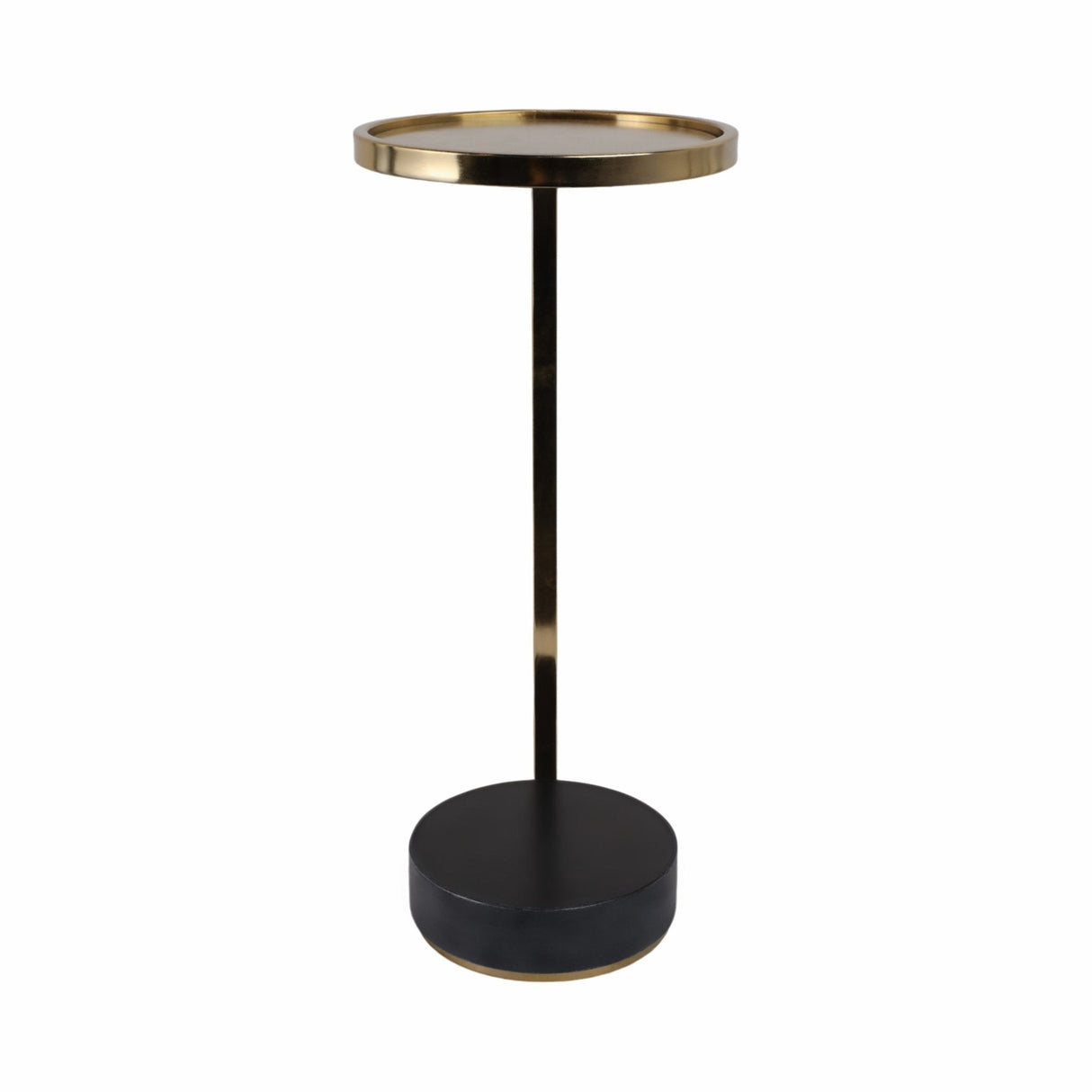 24" Draco Marble And Gold Finish Accent Table