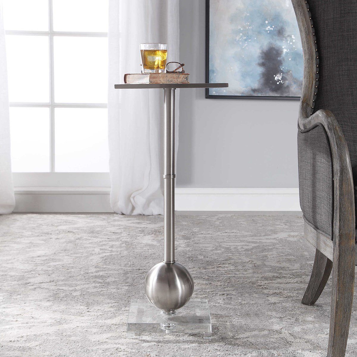 Laton Accent Table, Silver