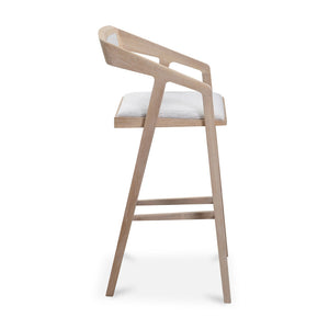 Padma Oak Barstool Light Grey