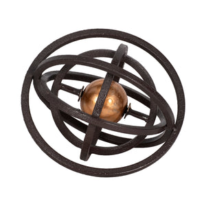 6" Armillary Orb, Black/gold