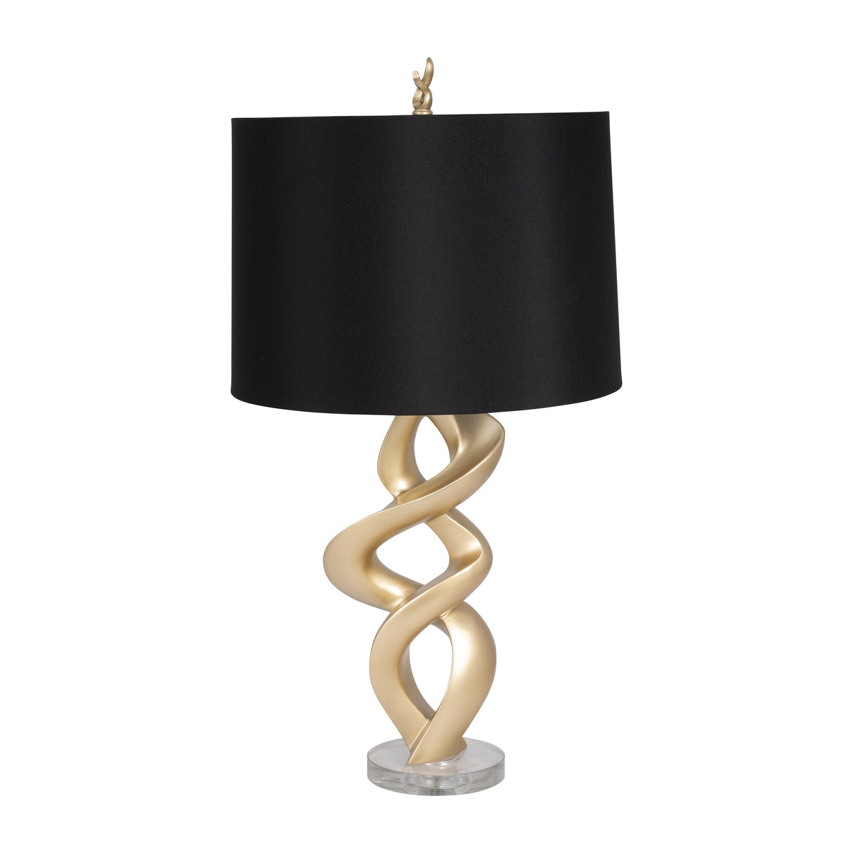 Resin 30" Swirl Table Lamp, Gold