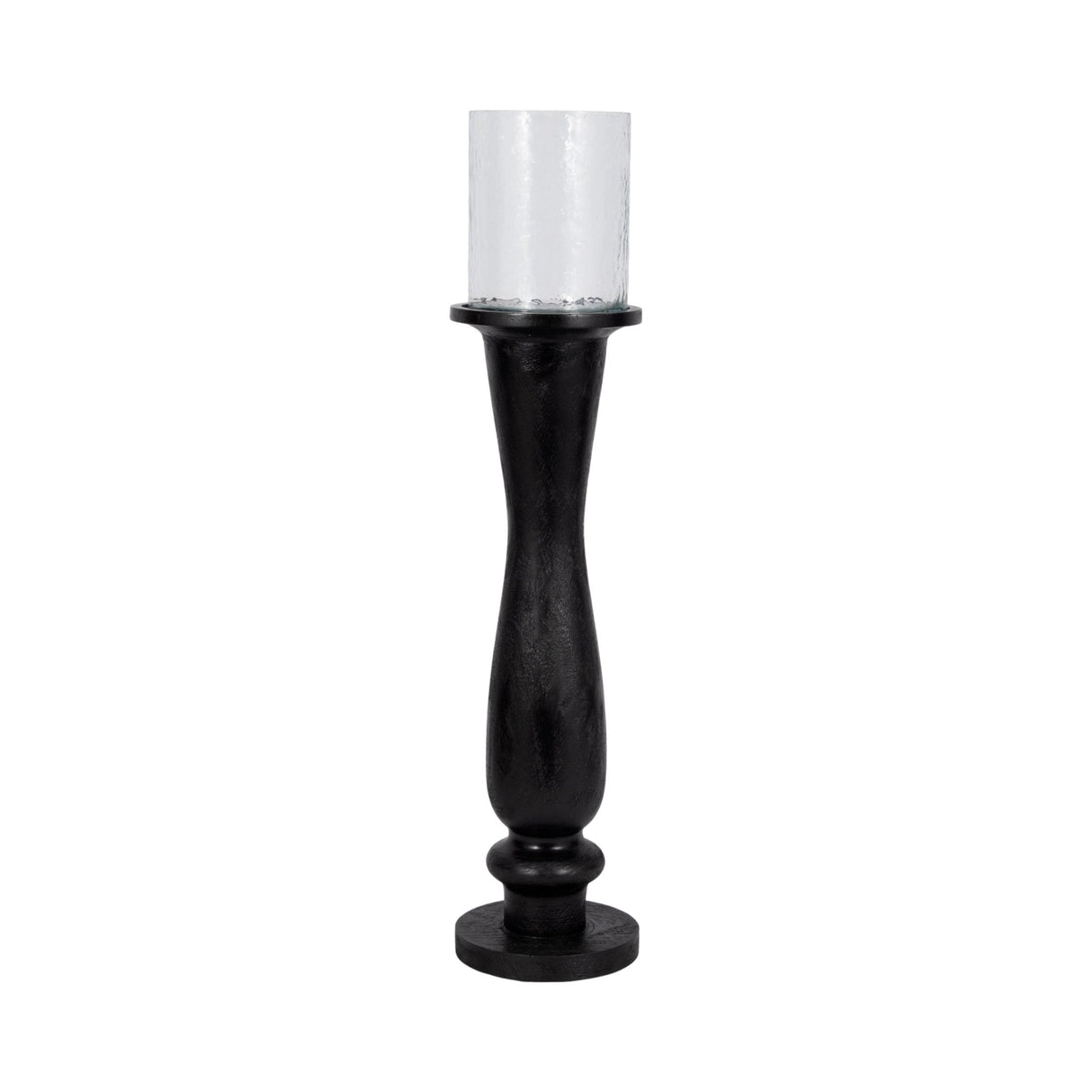 27" Traditional Hurricane On Pedestal, Black