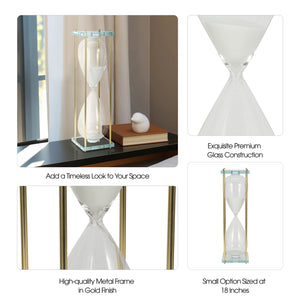 24" Reynolds Medium White & Gold Hourglass