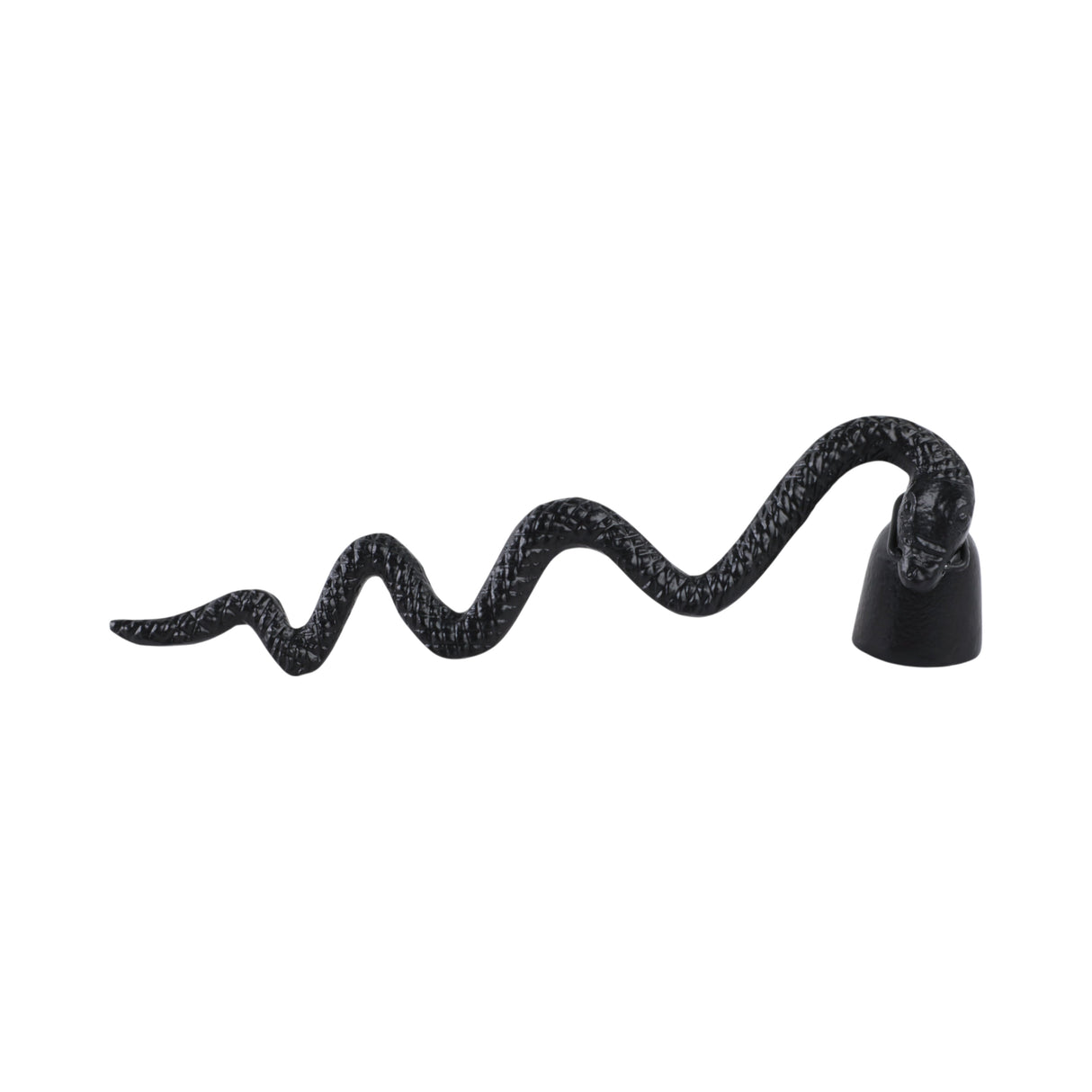 11x3" Metal Snake Candle Snuffer, Black