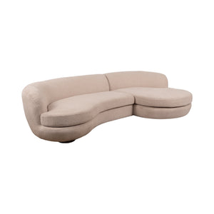 118" Raf Chaise Sofa, Blush 2 Bx