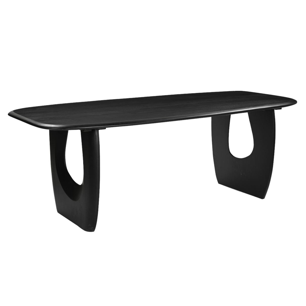 Wood, 51" Modern Mid-century Coffee Table, Blk, Kd